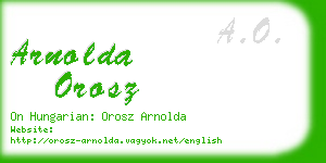 arnolda orosz business card